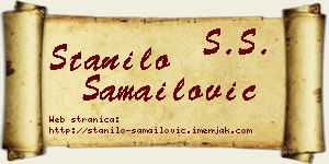 Stanilo Samailović vizit kartica
